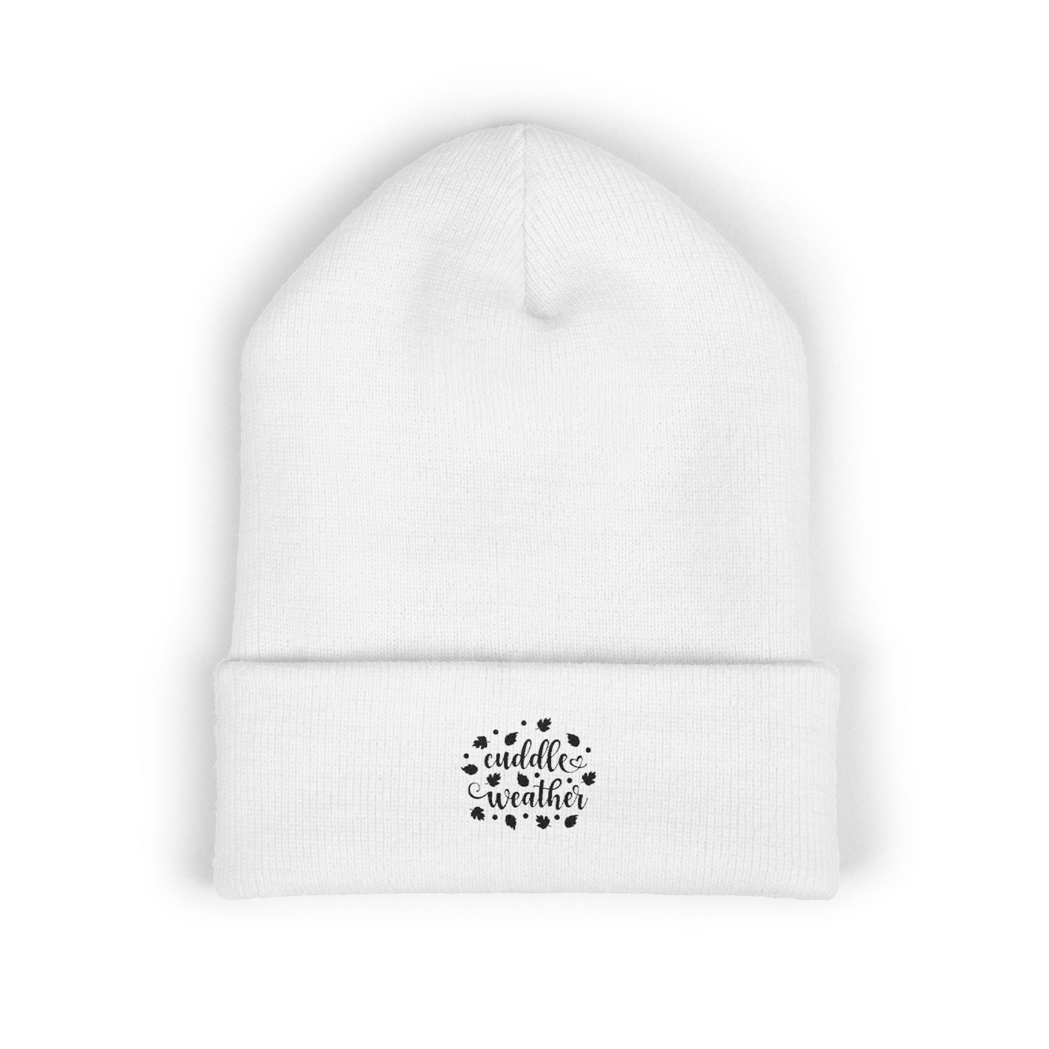 Cozy Cuffed Beanie with Cuddle Weather Embroidery