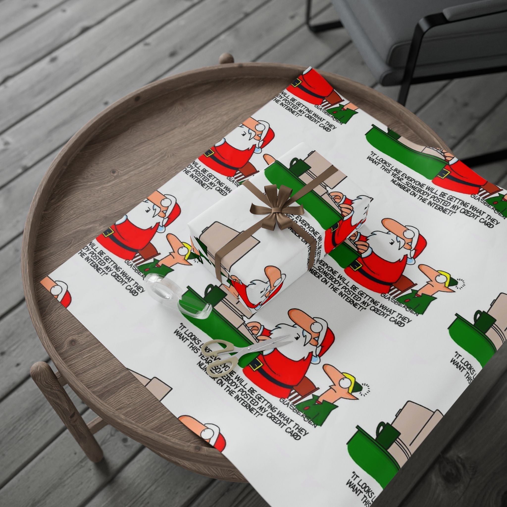 Santa stolen credit card - Festive Wrapping Paper Roll