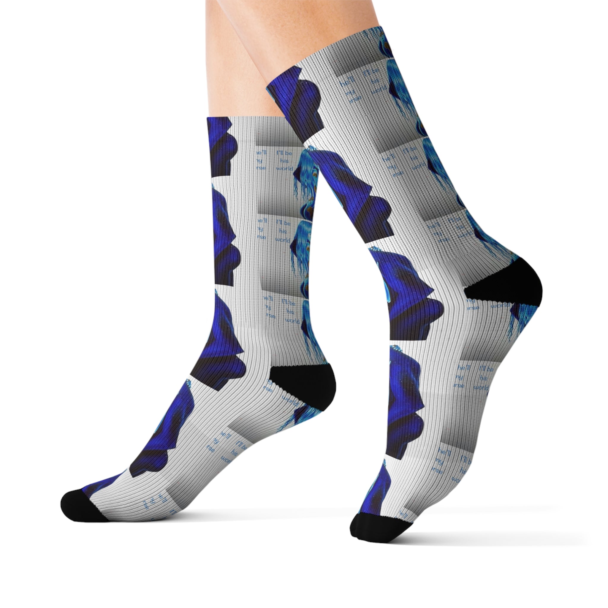 Cosmic Couple Socks - Stylish Gift for Fashionistas - Unique Wearable Art