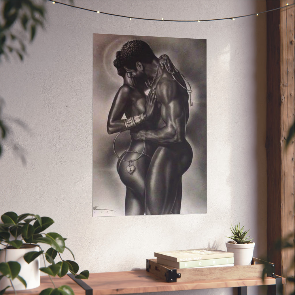 Romantic Black Love Fine Art Poster
