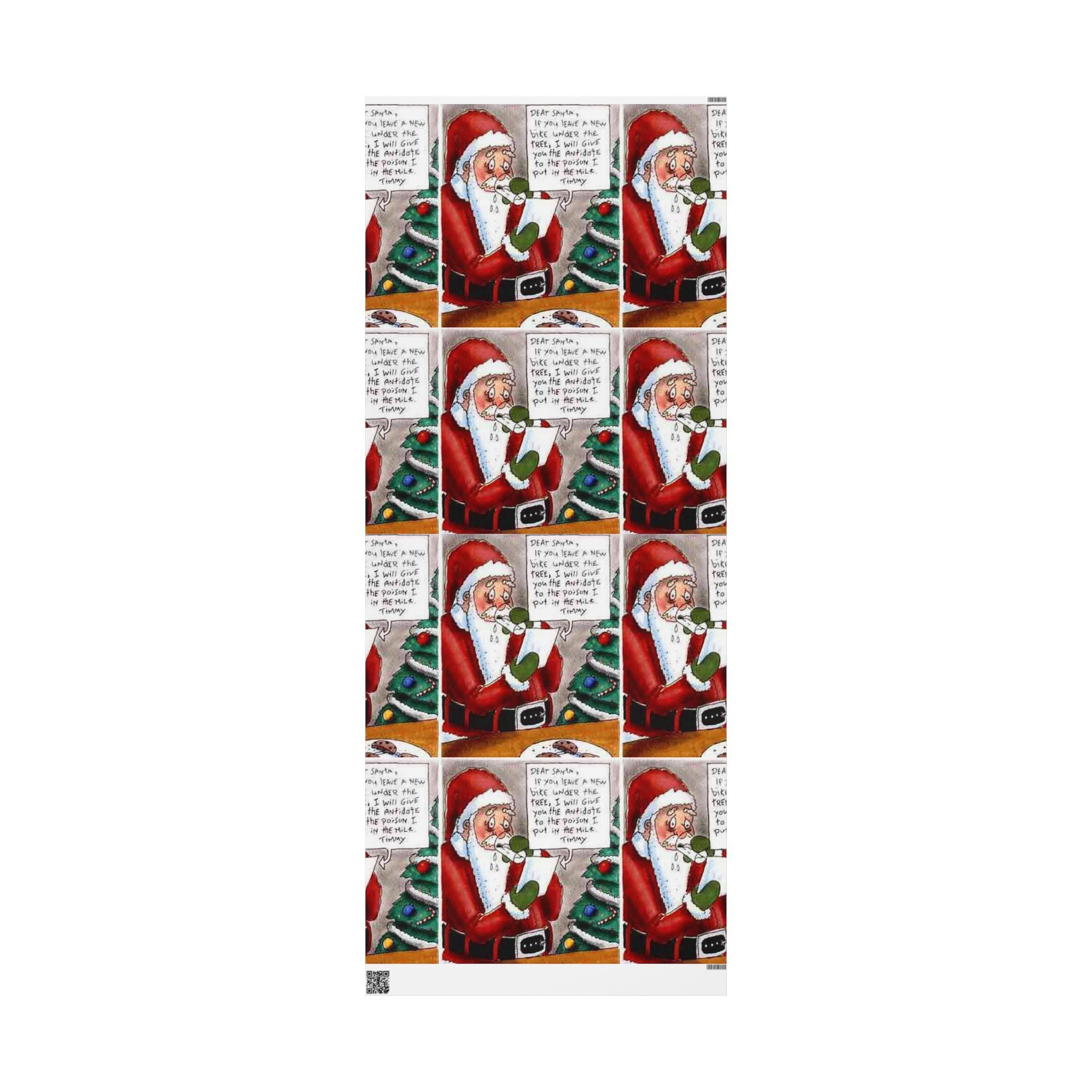 Santa Poisoned Milk Holiday Gift Wrap