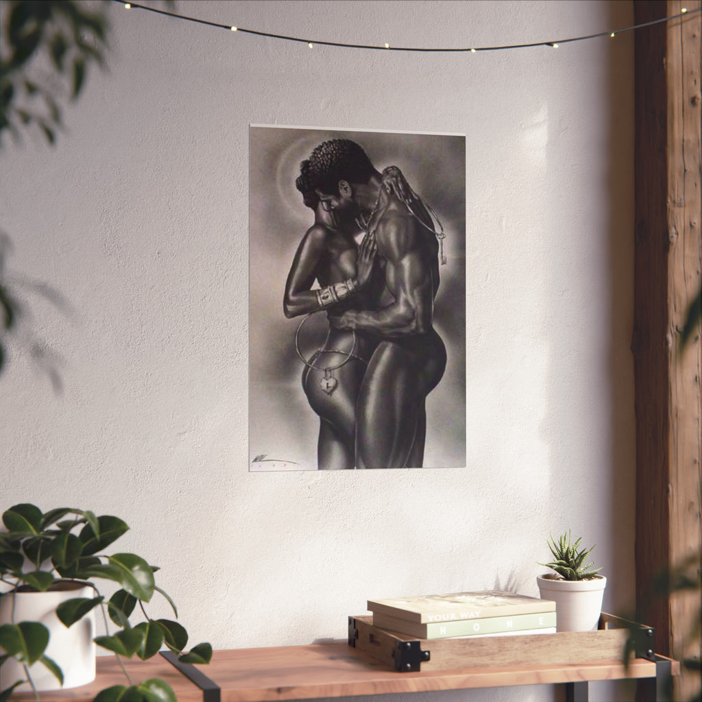 Romantic Black Love Fine Art Poster