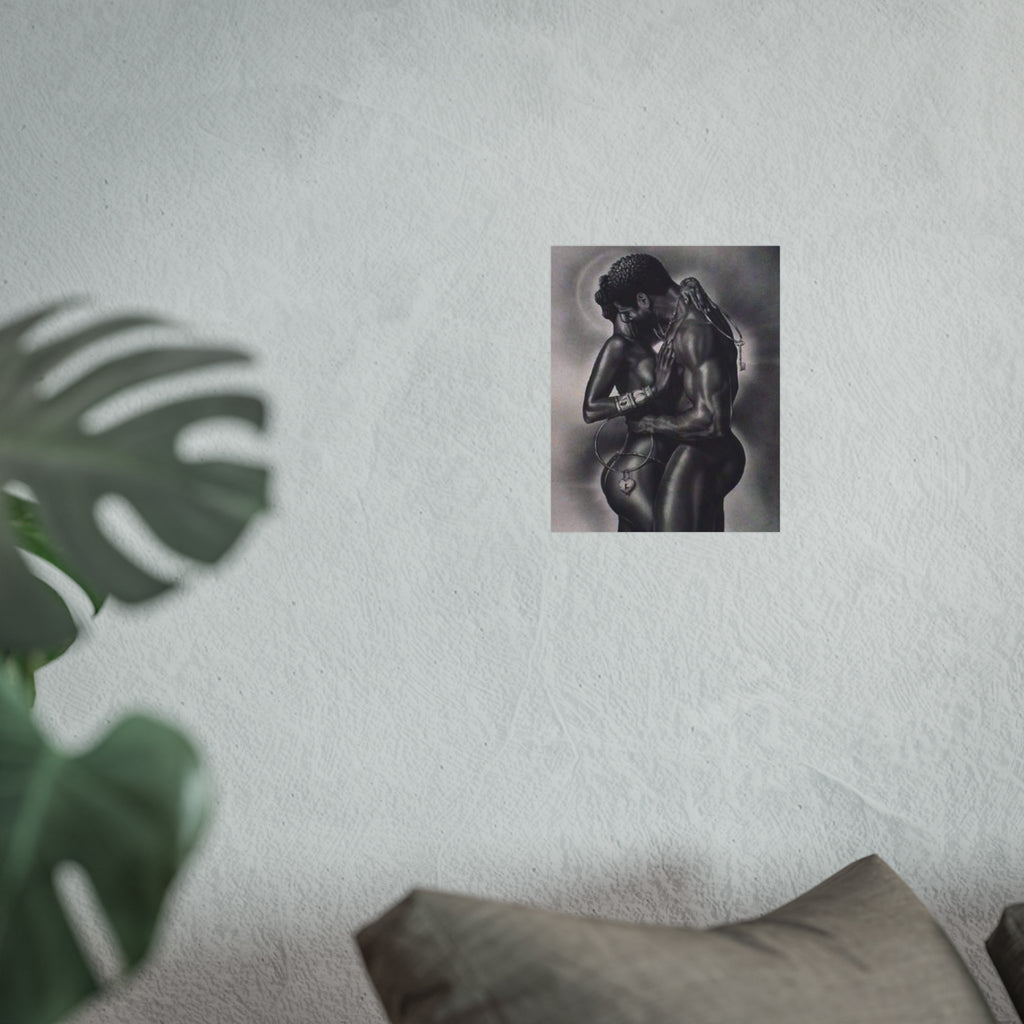 Romantic Black Love Fine Art Poster