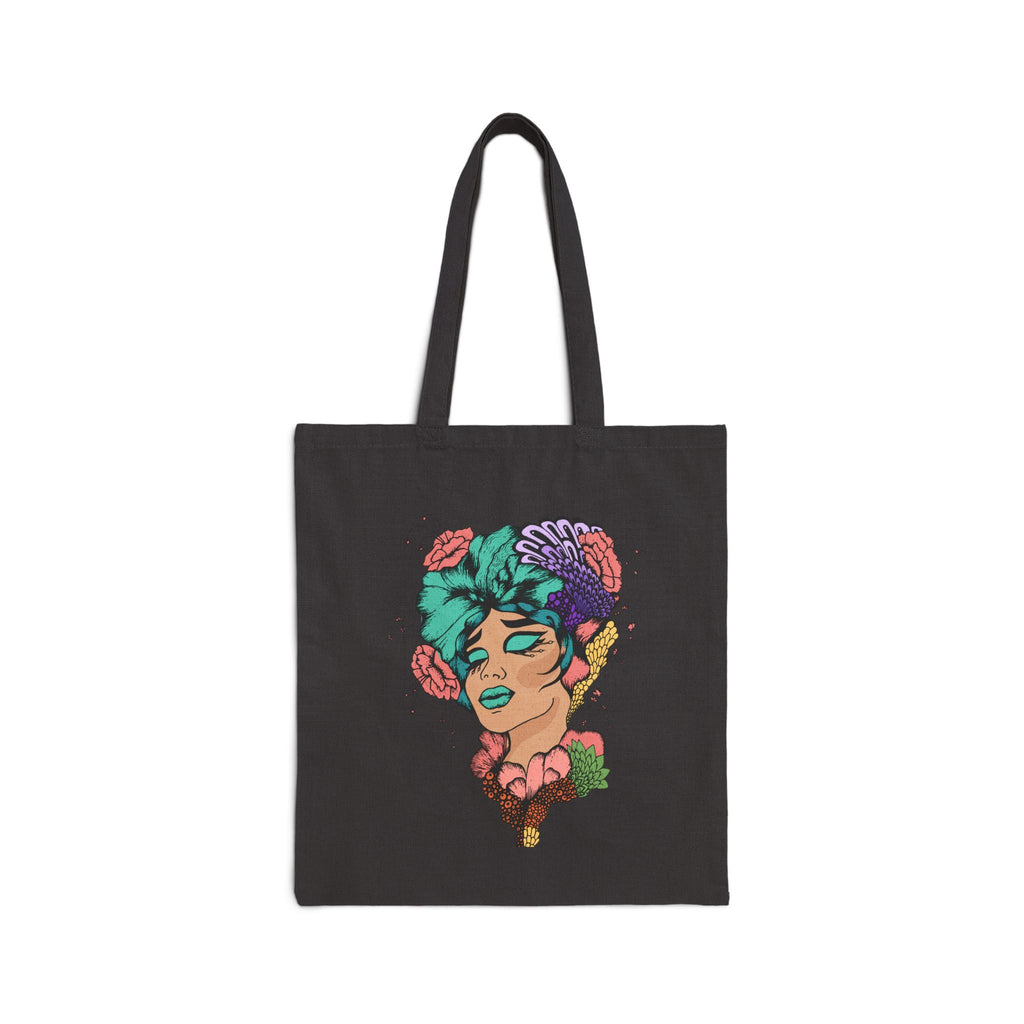 Boho Floral Tote Bag - Eco-Friendly Canvas, Reusable Shopping, Gift for Her, Art Lover, Beach Bag, Trendy Handbag