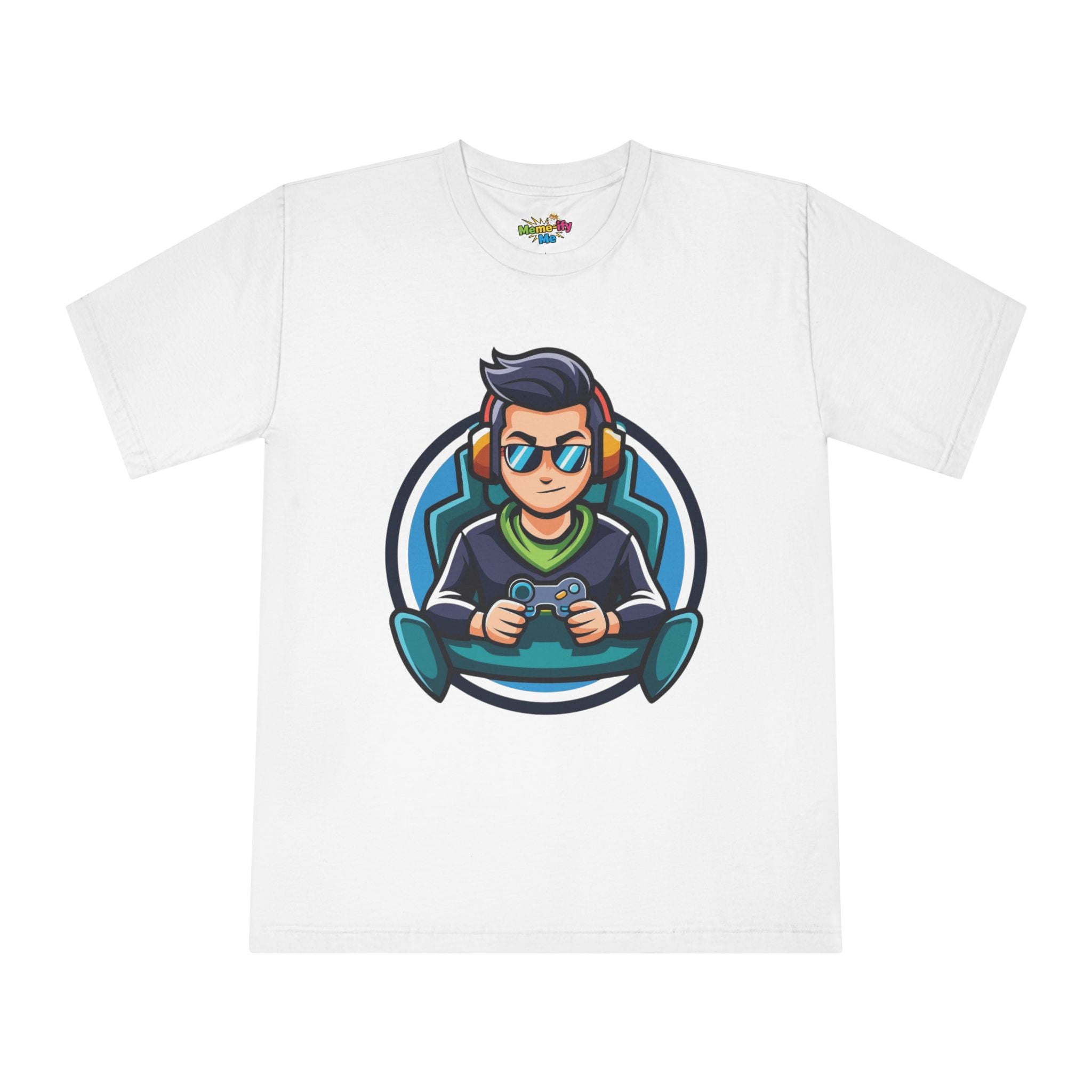 Adult Gamer Crewneck T-Shirt with Fun Character Design - Unisex