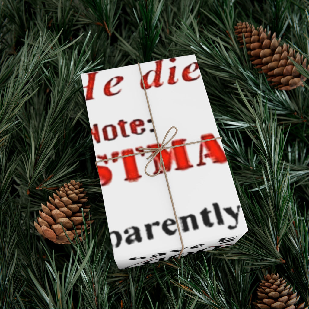 Gift Wrap Papers - Humorous Santa Died Laughing Design
