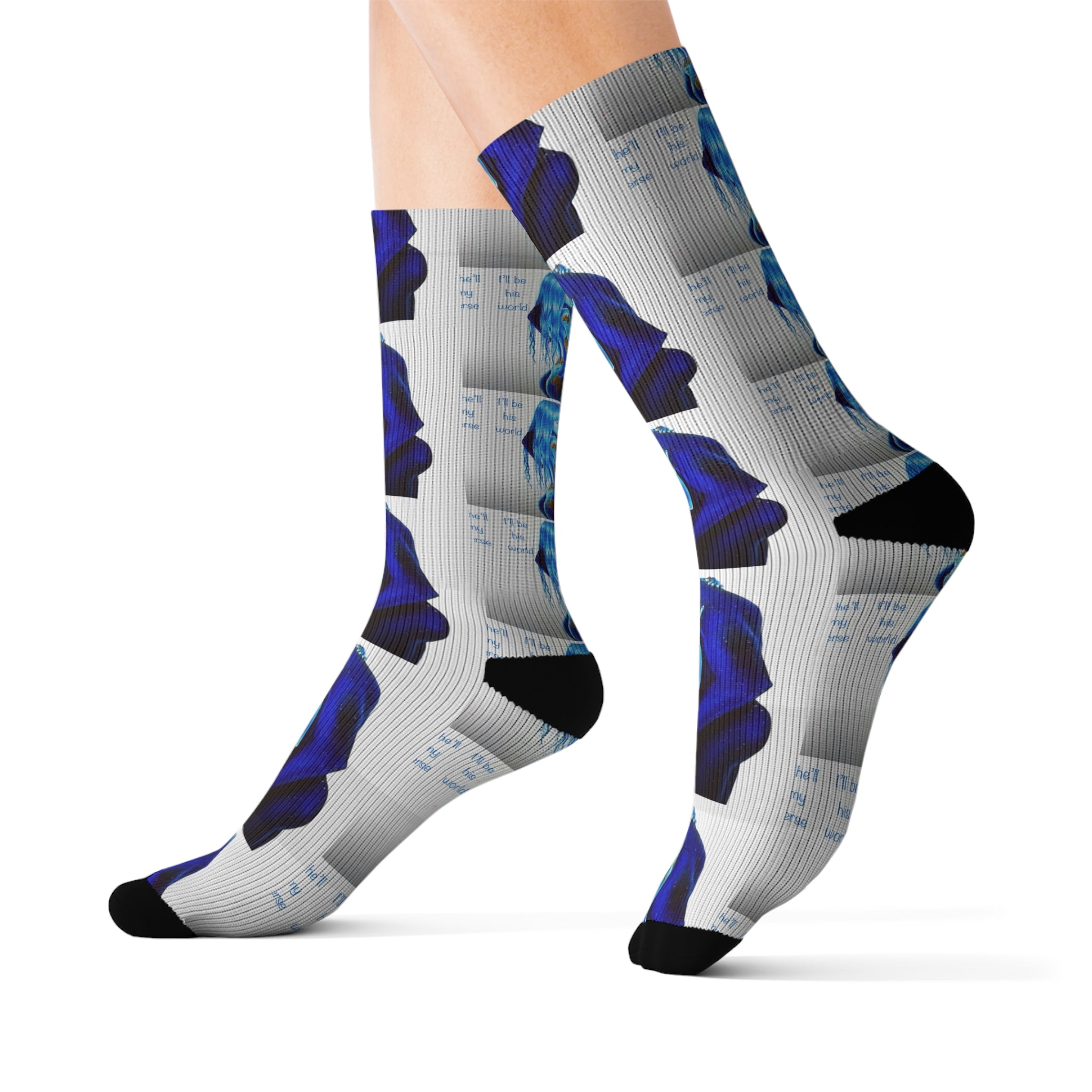 Cosmic Couple Socks - Stylish Gift for Fashionistas - Unique Wearable Art