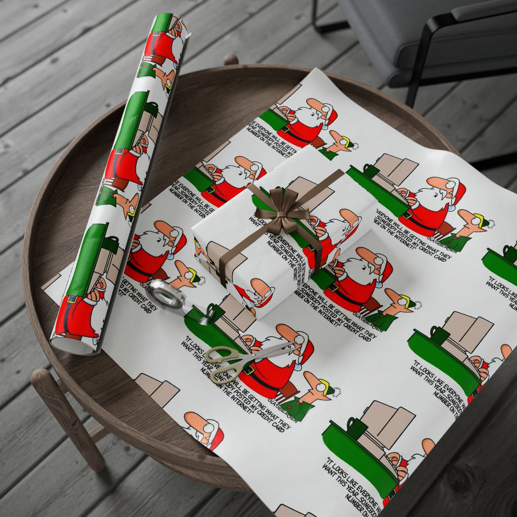 Santa stolen credit card - Festive Wrapping Paper Roll