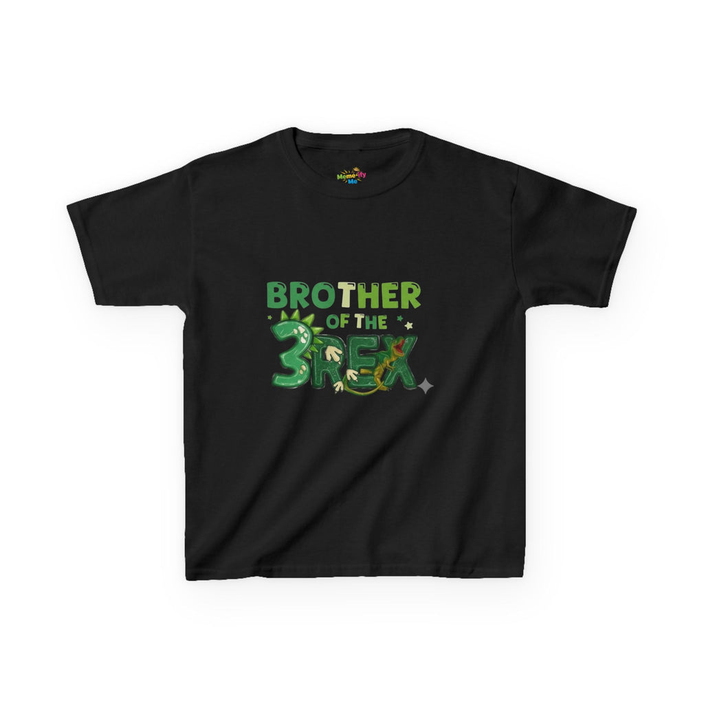 Brother of the 3-Rex Kids Tee — Cute Green Dino Sibling Shirt