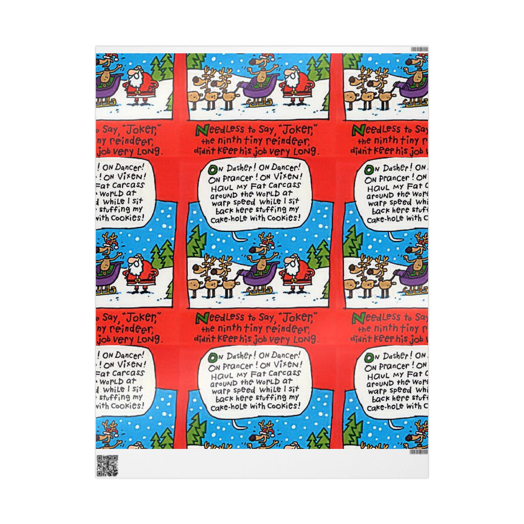 Joker Reign-deer Festive Vibrant Holiday Gift Wrapping Paper