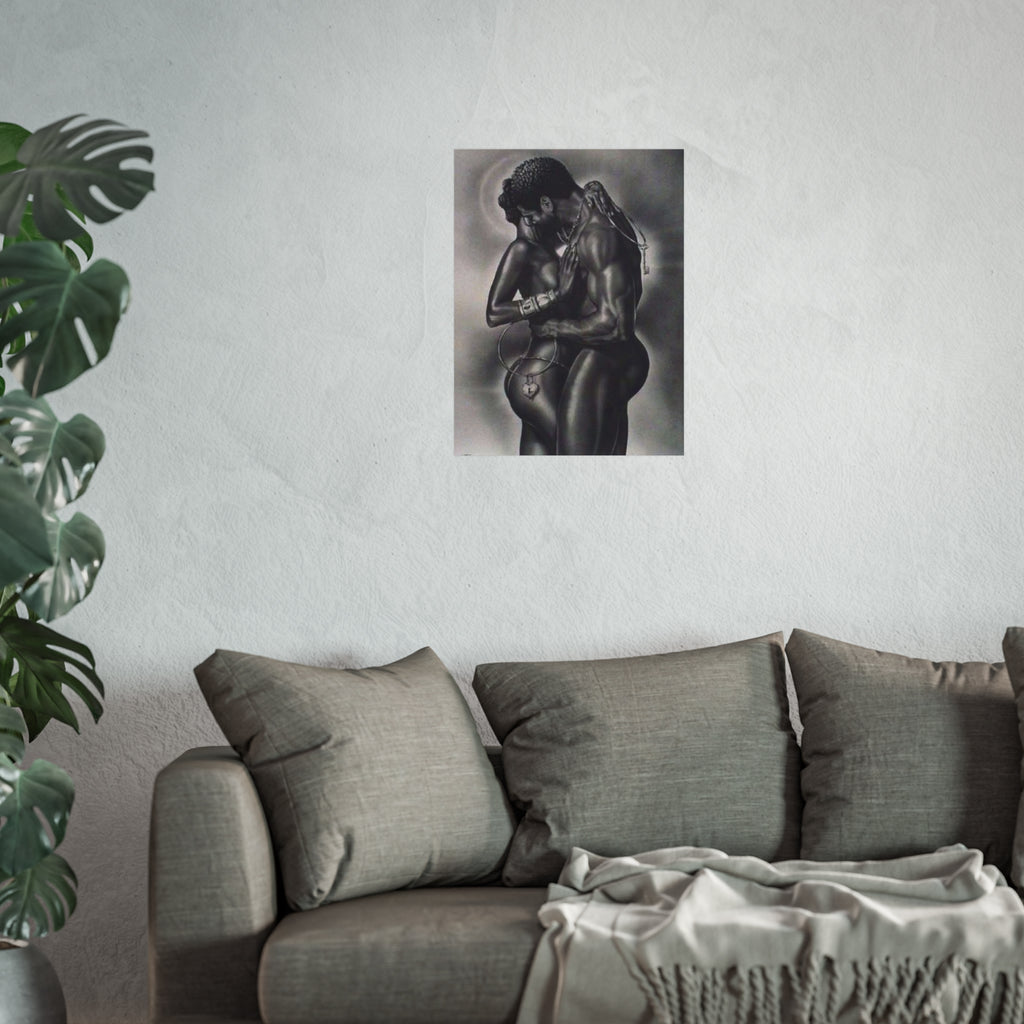 Romantic Black Love Fine Art Poster