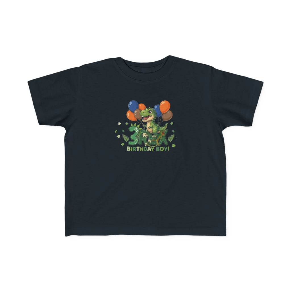 Toddler Birthday Dino Tee — "Birthday Boy" Personalized Name Shirt