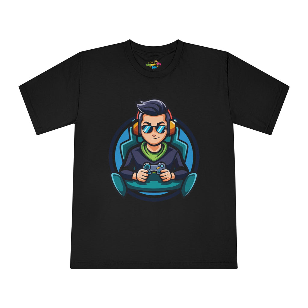 Adult Gamer Crewneck T-Shirt with Fun Character Design - Unisex