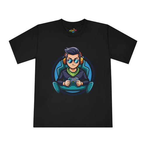 Adult Gamer Crewneck T-Shirt with Fun Character Design - Unisex