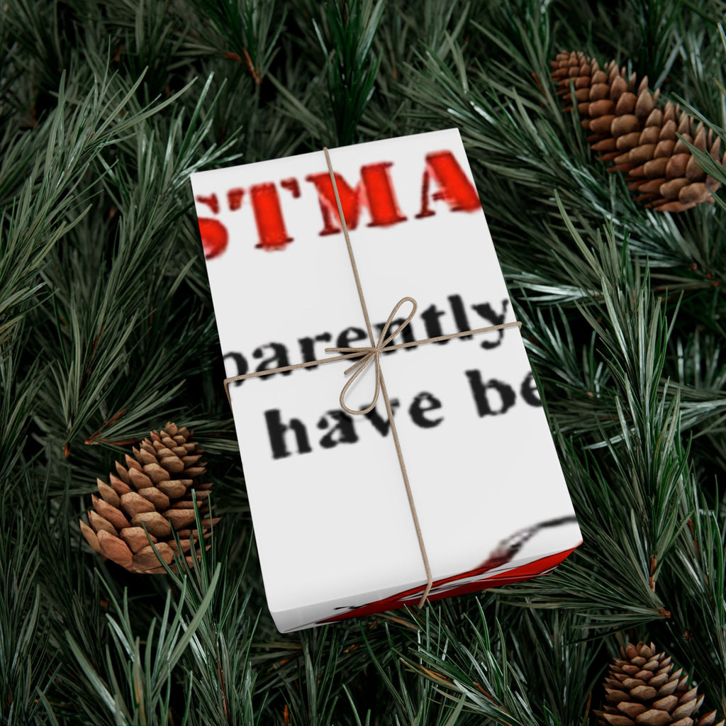 Gift Wrap Papers - Humorous Santa Died Laughing Design