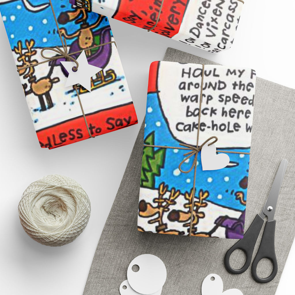 Joker Reign-deer Festive Vibrant Holiday Gift Wrapping Paper