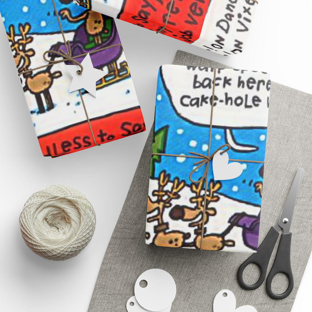 Joker Reign-deer Festive Vibrant Holiday Gift Wrapping Paper