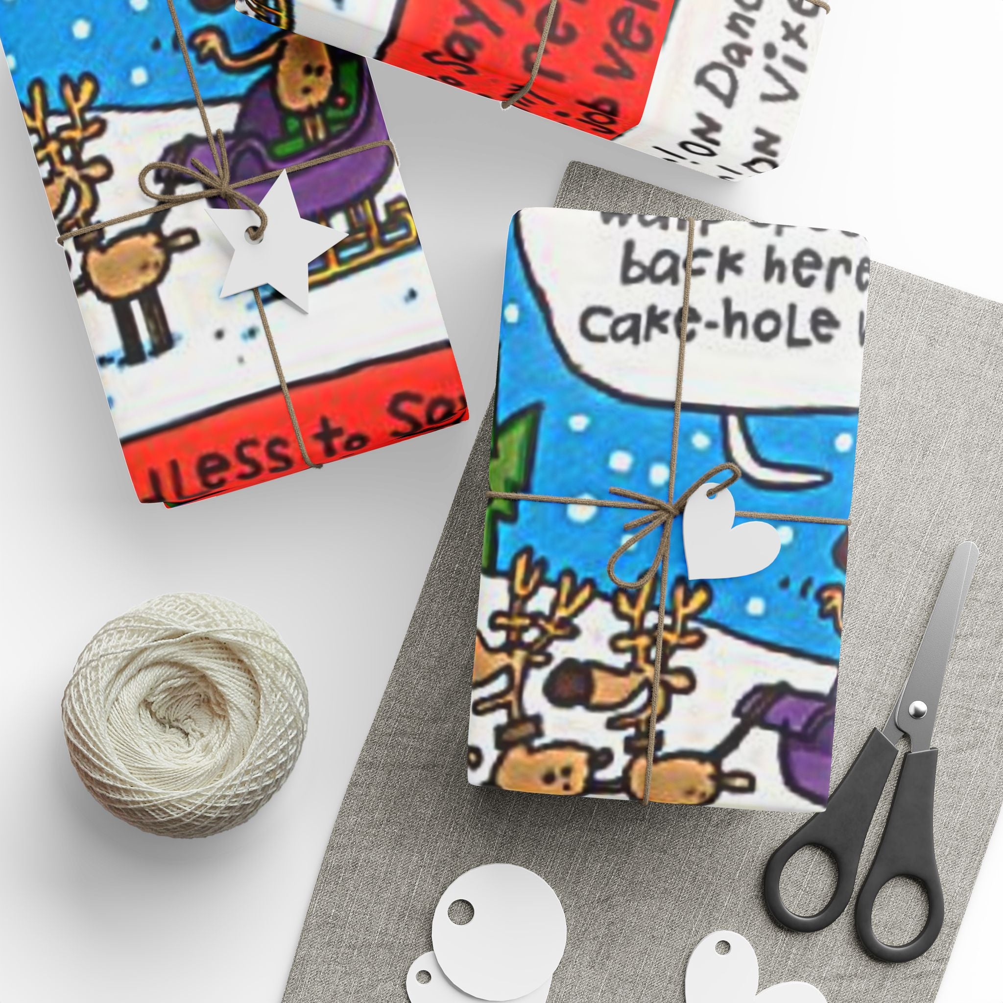 Joker Reign-deer Festive Vibrant Holiday Gift Wrapping Paper