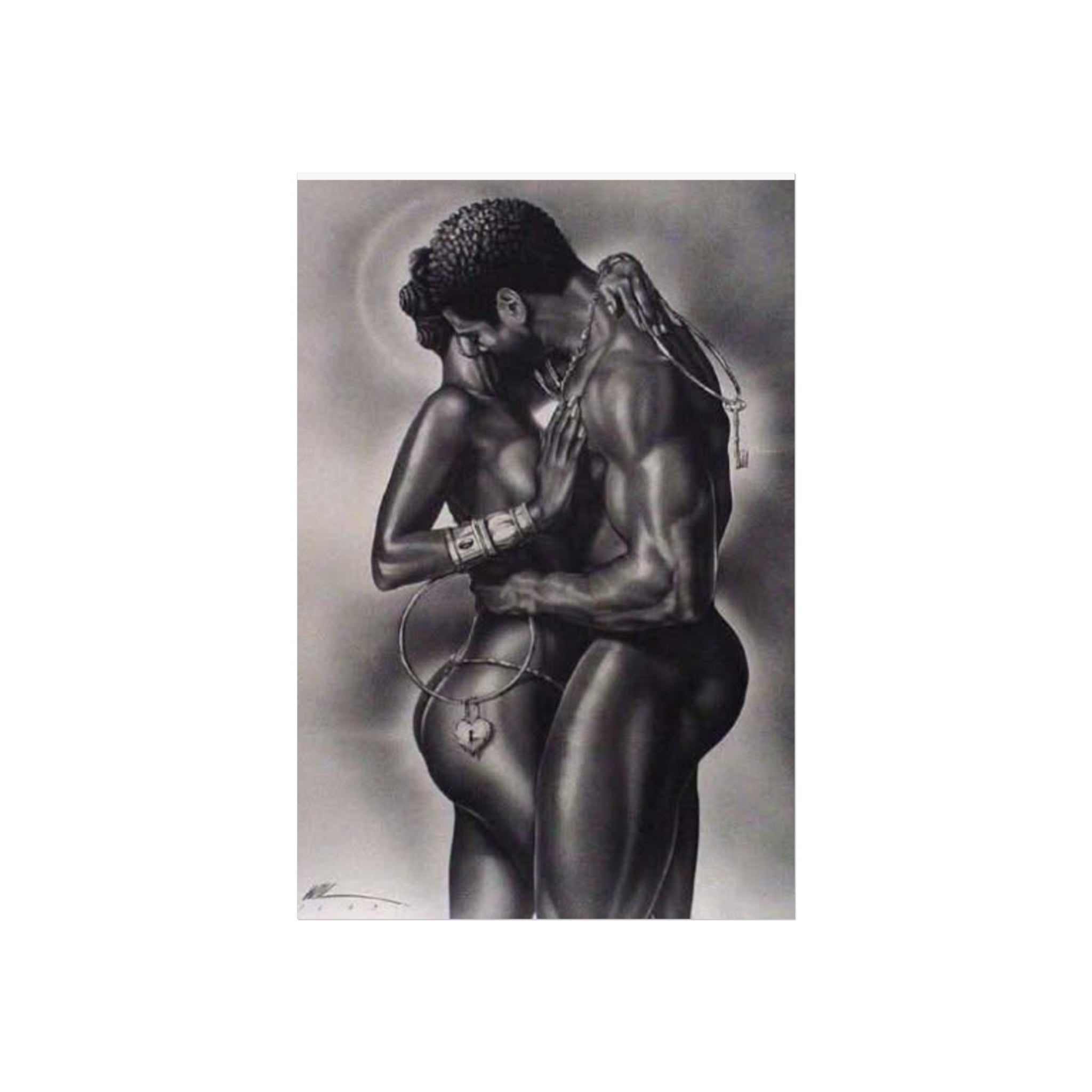 Romantic Black Love Fine Art Poster